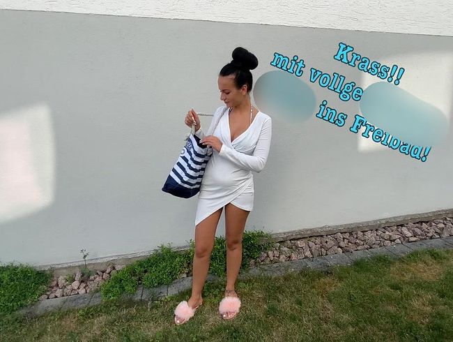 Lola_Candy Porno Video: Krass!! mit vollgewi**ster fo**e ins Freibad!