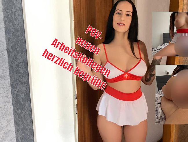 Lola_Candy Porno Video: POV- neuen Arbeitskollegen herzlich begrüßt!